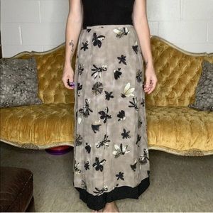 Sigrid Olsen Sport Floral Polkadot Trim Skirt
